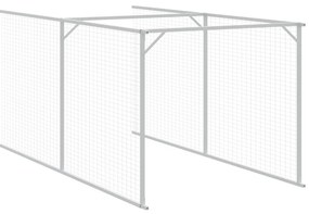 vidaXL Σπιτάκι Σκύλου με Οροφή Ανθρακί 117x405x123 εκ. Γαλβαν. Χάλυβας