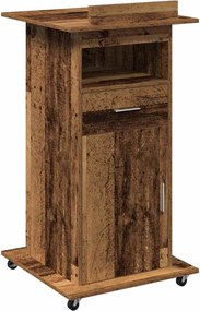 vidaXL Πλατφόρμα Παλιό ξύλο 55 x 55 x 107 cm Επεξεργασμένο ξύλο