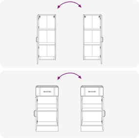 vidaXL Μονάδα κουζίνας LUCCA 5 pcs Καφέ Ξύλο Δρυός Επεξεργασμένο Ξύλο