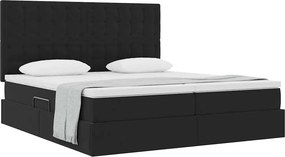 vidaXL Κρεβάτι Αποθήκης Μαύρο 180 x 200 cm Βελούδο