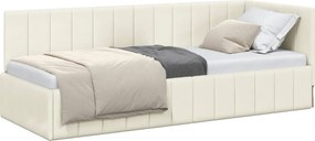 vidaXL Κρεβάτι Γωνίας Κρεμ 80 x 200 cm Βελούδο
