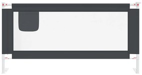 vidaXL Μπάρα Κρεβατιού Προστατευτική Σκούρο Γκρι 180x25 εκ. Υφασμάτινη