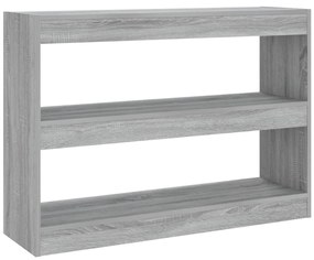 vidaXL Βιβλιοθήκη/Διαχωριστικό Χώρου Γκρι Sonoma 100x30x72 εκ.