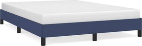 vidaXL Σκελετός Κρεβατιού Χωρίς Στρώμα Μπλε 140x200 εκ.Υφασμάτινο