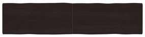 vidaXL Επιφ Τραπεζιού Αν Καφέ 220x50x(2-6)εκ.Ακατέργ. Μασίφ Ξύλο Δρυός