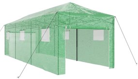 vidaXL Θερμοκήπιο με στέγη Πράσινο 290 x 870 x 315 εκ Ατσάλι