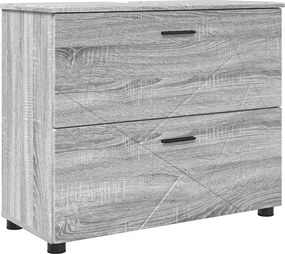 vidaXL Ντουλάπι Μπάνιου Γκρίζο Σονομα 76,5 x 35 x 64 εκ