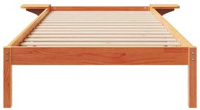 vidaXL Κρεβατοκάμαρα με Πλαϊνά Τραπέζια Κερωτό καφέ 100 x 210 cm