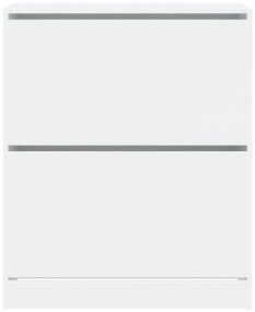Παπουτσοθήκη Λευκή 80x34x96,5 εκ. από Επεξεργασμένο Ξύλο - Λευκό