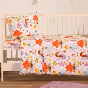 Σεντόνια Κούνιας (Σετ) Melinen Magic Peach Πολύχρωμο Με Λάστιχο 70x140+17
