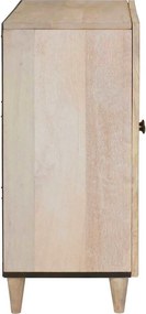 vidaXL Πλαϊνό γραφείο Λευκό 60 x 33 x 75 cm Μασίφ ξύλο μάνγκο