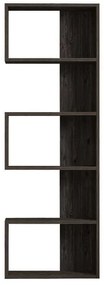 Βιβλιοθήκη Cascade pakoworld σε σκούρο καρυδί απόχρωση 51.8x22x150εκ