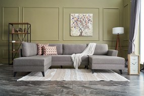 Γωνιακός Καναπές Κρεβάτι Καφέ ERIS 202x300x78