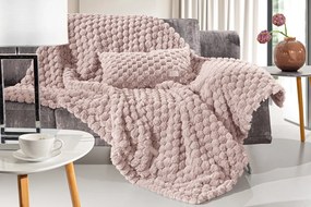 Σετ Ριχτάρι Πολυθρόνας Με Διακοσμητική Μαξιλαροθήκη 120x160εκ. Γούνινο Art Fur Elixir Old Pink Guy Laroche