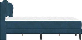 vidaXL Σκελετός κρεβατιού με στρώμα Μπλε 120 x 190 cm Βελούδο