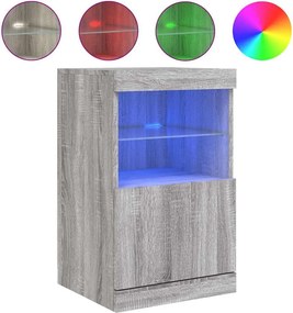 vidaXL Μπουφές με LED Γκρι Sonoma 41 x 37 x 67 εκ.