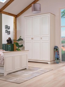 Ντουλάπα Κρεμ / Δρυς GESON 139.6x54.3x220