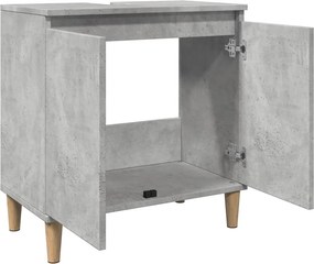 vidaXL Ντουλάπι Νιπτήρα Γκρι Σκυρ. 58x33x60 εκ. Επεξεργασμένο Ξύλο