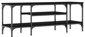 vidaXL Έπιπλο Τηλεόρασης Μαύρο 121 x 35 x 45 εκ. Επεξεργ. Ξύλο/Σίδερο