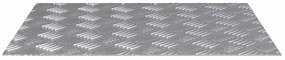 vidaXL Επιφάνειες Καρό 2 pcs Ασημί 60 x 50 cm Αλουμίνιο