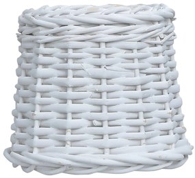 vidaXL Καπέλο Φωτιστικού Λευκό 25 x 17 εκ. από Wicker