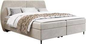 Επενδυμένο κρεβάτι Madryt-140 x 200-Γκρι Ανοιχτό