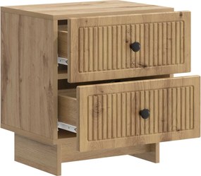 vidaXL Κομοδίνο 2 τεμ. Artisan Δρυς 43 x 34,5 x 47,5 εκ