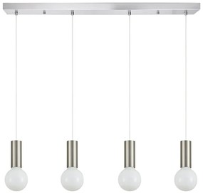 Φωτιστικό Οροφής Πολύφωτο Homelighting Adept Tube 77-8391 Nickel Matt