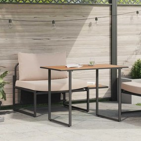 vidaXL Εξωτερική Καρέκλα Χάλυβα 2 pcs Taupe Ατσάλι