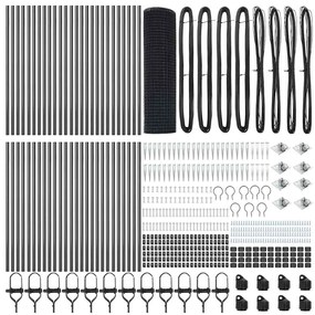 vidaXL Στύλος Περιφράξεων Γκρι 100 x 0,5 μ (25 x 25 mm διχτυού)