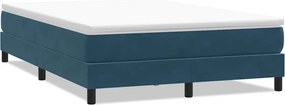 vidaXL Box Spring κρεβάτι χωρίς στρώμα σκούρο μπλε 160x220cm Βελούδινο