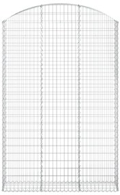 vidaXL Συρματοκιβώτιο Τοξωτό 150x30x220/240εκ. από Γαλβανισμένο Χάλυβα