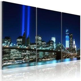 Πίνακας - Blue lights in New York - 120x80