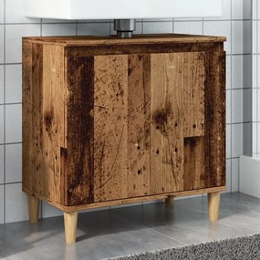Ντουλάπι νιπτήρα Παλιό ξύλο 58x33x60 cm Κατασκευασμένο ξύλο