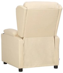 vidaXL Πολυθρόνα με Ανύψωση Κρεμ Υφασμάτινη