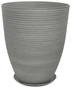 MarHome STONE POLYRESIN ΚΑΣΠΩ ΜΕ ΠΙΑΤΟ ΓΚΡΙ ΠΑΛΙΟ ΠΗΛΙΝΟ ΜΕΓΑΛΟ - Φ43x52.5cm 06-10007-L