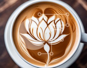 Σετ των 2 Intra Συλλεκτικό Ξύλινο Παζλ Plywood 4mm - Φλιτζάνι καφέ με περίπλοκο σχέδιο λουλουδιών Σε Ξύλινο Κουτί - Διαστάσεις: 10x10 cm – 25 κομμάτια