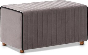 Σκαμπώ Mabel Megapap βελούδινο χρώμα γκρι 80x40x40εκ.