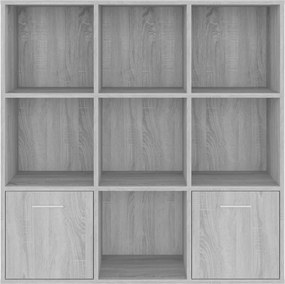 vidaXL Βιβλιοθήκη Γκρι Sonoma 98 x 30 x 98 εκ.