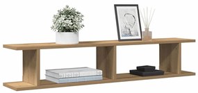 vidaXL Ραφιέρες Τοίχου 2τεμ. Αρτισιανή Δρυς 105x18x20εκ. Επεξεργ. Ξύλο