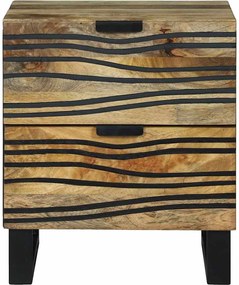 vidaXL Κομοδίνο 2 pcs Φυσικό 40 x 33 x 46 εκ. Επεξεργασμένο Ξύλο