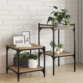 vidaXL Ράφια Βιβλιοθήκης, 4 κομμάτια, Καρυδιά, 40x40x1.5 εκ., Επεξεργασμένο ξύλο