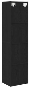 vidaXL Βιβλιοθήκη Μαύρη δρυς 143 x 30 x 36 εκ. Επεξεργασμένο ξύλο