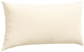 vidaXL Μαξιλάρι Καναπέ 2 pcs Κρεμ 80 x 40 cm Υφασμάτινο Κορντουρά