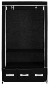 vidaXL 282457  Wardrobe Black 87x49x159 cm Fabric