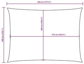 Πανί Σκίασης Ορθογώνιο Λευκό 3 x 4,5 μ. από Ύφασμα Oxford - Λευκό