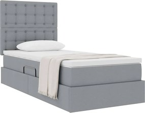 vidaXL Κρεβάτι με αποθηκευτικό χώρο και στρώμα 90 x 190 cm Πολυεστέρας