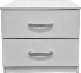 Κομοδίνο Athos pakoworld σε λευκή απόχρωση 48x40x41.5εκ