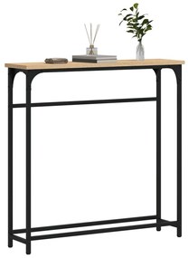 vidaXL Κονσόλα Τραπεζιού Sonoma Δρυς 75 x 19,5 x 75 εκ. από Τεχνητό Ξύλο