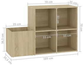 Παπουτσοθήκη Χολ Sonoma Δρυς 105 x 35,5 x 70 εκ από Επεξ. Ξύλο - Καφέ